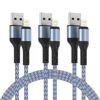 Picture of iPhone Charger[Apple MFi Certified] 3Pack 6FT Premium Braided Nylon Lightning Cable Fast Charging iPhone Charger Cord Compatible with iPhone 14 13 12 11 Pro Max XS XR X 8 7 6 5 iPad and More