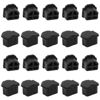 Picture of Fielect 20Pcs RJ11 Silicone Anti Dust Cover Plug Stopper RJ11 Protector Telephone Modular Port RJ11 Anti Dust Cap Cover Black