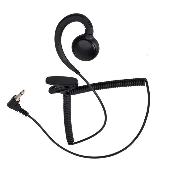 Picture of HYS 3.5mm Listen Only Earpiece Soft Ear Hook Law Enforcement Tactical Headset for Transceivers/Radio Shoulder Speaker Mics 3.5mm Audio Jacks