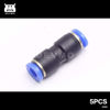 Picture of DEVMO 5PCS 6mm to 6mm Tube Air Pneumatic Push in Straight Gas Fittings Plastic Quick Connectors Fitting