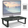 Picture of YOONTURN Monitor Stand Riser for Laptop, Computer, PC, Printer, Mesh Metal Monitor Riser for Desktop Organizer