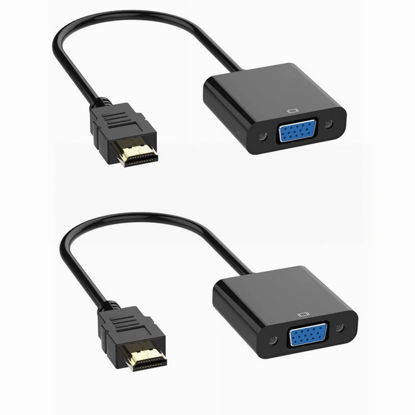 Picture of HDMI to VGA Adapter, HDMI Male to VGA Female Connector,Computer Connectors to Monitors Cable,for Computer, Desktop, PC, Monitor, Projector, HDTV, Chromebook, Raspberry Pi, Roku,PS4,Xbox