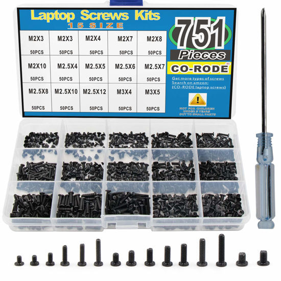 Picture of 751PCS Laptop Notebook Computer Screws Kit Set with Screwdriver for IBM HP Dell Lenovo Samsung Sony Toshiba Gateway