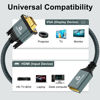 Picture of Thsucords VGA to HDMI Adapter Cable 1FT, Nylon Braided HDMI Female to VGA Male Extension Extender Support 720P/1080P PC Computer Desktop Laptop Monitor HDTV Projector