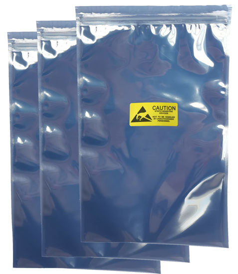 Picture of Anti Static Bags, 25pcs Large Resealable ESD Bags 7.87x11.8in with Labels for GPU Hard Drive SSD HDD and Electronic Device