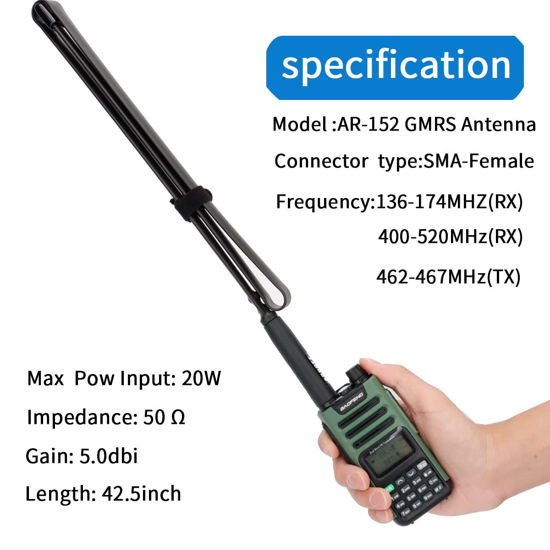 Getuscart Abbree Gmrs Antenna Inch Sma Female Cs Tactical Antenna