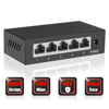 Picture of ienRon 5 Ports Gigabit Ethernet Switch,Unmanaged Network Switch,Ethernet Splitter | Plug & Play | Fanless Metal Design | Shielded Ports | Traffic Optimization,Supported Desktop or Wall Mount