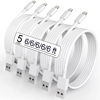 Picture of 5 Pack(6FT)Original[Apple MFi Certified] iPhone Charger,Lightning Cable Fast Charging Cord iPhone Charging Cable Compatible iPhone 14 Pro Max13/12/11 Pro Max/Mini/XS MAX/XR/XS/X/8/7/Plus iPad AirPods