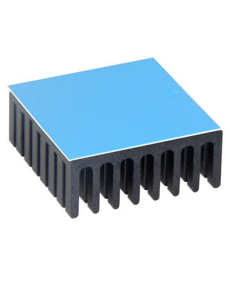 Picture of YJJelt 10pcs 20mm Heatsink Kit 20x20x10mm Black Aluminum Heat Sinks with Adhesive Tape for Cooling GPU IC Chips VRAM VGA RAM