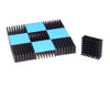 Picture of YJJelt 10pcs 20mm Heatsink Kit 20x20x10mm Black Aluminum Heat Sinks with Adhesive Tape for Cooling GPU IC Chips VRAM VGA RAM