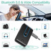 Picture of JXTZ Bluetooth Aux Adapter, Bluetooth 5.0 Aux Receiver for Car Home Stereo, Portable Wireless Bluetooth Music Receiver, 10 Hours Battery Life, Handsfree Calls, Dual Device Connection, Volume Control