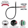 Picture of Contronix 12" RJ11 Mirror Wire Radar Detector Hardwire Power Cord kit for Escort Valentine One Uniden Beltronics（Inline Resistance Fuse with Braided | Multi Size Plugs | Plug and Play Mirror Lines