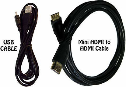 Picture of HDMI Cable for Canon EOS SL2 DSLR Camera + USB Cable - High-Speed 4K Mini HDMI to HDMI Cable for Canon EOS SL2 DSLR Camera, 6 Feet.