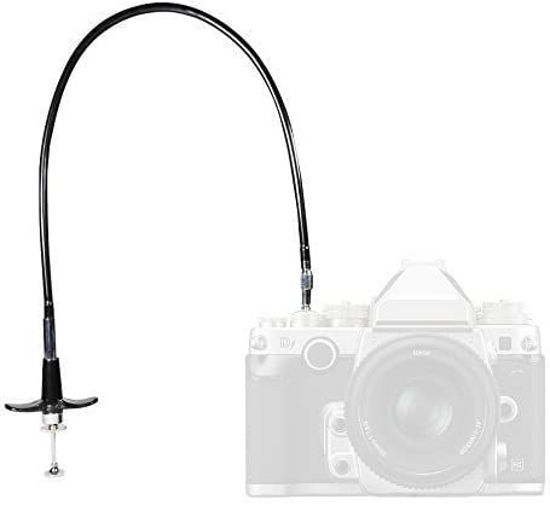 Picture of Foto&Tech Mechanical Shutter Release Cable with Bulb-Lock, Compatible with Nikon Df F80 F4 FM2 F3 FE FM3a Fujifilm X-E3/X-Pro2 X10 X100 X-PRO1 X-E1 DF-1 Leica M6 M8 AE-1 Minolta SRT-200 (40cm)