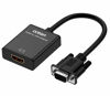 Picture of ONTEN HDMI to VGA Adapter HDMI Female to VGA Male Converter with 3.5mm Audio Jack for TV Stick, Raspberry Pi, Laptop, Monitor, PC, Tablet, Digital Camera, Etc