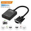 Picture of ONTEN HDMI to VGA Adapter HDMI Female to VGA Male Converter with 3.5mm Audio Jack for TV Stick, Raspberry Pi, Laptop, Monitor, PC, Tablet, Digital Camera, Etc