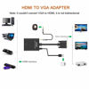 Picture of ONTEN HDMI to VGA Adapter HDMI Female to VGA Male Converter with 3.5mm Audio Jack for TV Stick, Raspberry Pi, Laptop, Monitor, PC, Tablet, Digital Camera, Etc