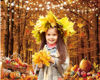 Picture of CYLYH 7x5ft Fall Photography Backdrop Autumn Maple Forest Leaves Pumpkin Party Background Thanksgiving Party Supplies Farm Harvest Event Banner Thanksgiving Photo Booth Props CY579