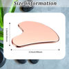 Picture of Nuanchu Stainless Steel Facial Guasha Tool for Face Metal Tighten Skin Heart Massage Beauty Tool for Body Eyes Neck Massager with Travel Pouch (Rose Gold)