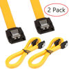 Picture of LINESO 2Pack 32in Long SATA Cable 6gb Straight with Locking Latch(Yellow)