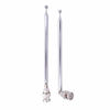 Picture of Fancasee (2 Pack) BNC Radio Antenna with BNC Male Plug Jack Connector Adapter Telescopic Stainless Steel HF VHF UHF BNC Antenna for Portable Mobile Handheld Radio Scanner Police Scanner Receiver