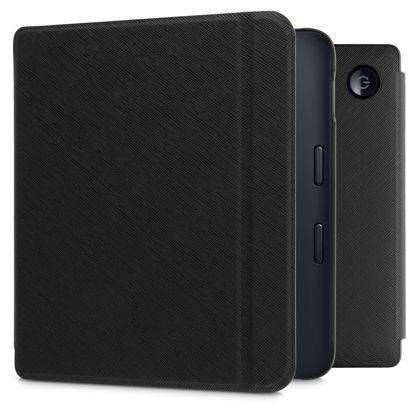 Picture of kwmobile Case Compatible with Kobo Libra 2 - Book Style PU Leather e-Reader Cover Folio Case - Black