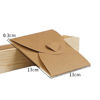 Picture of 25Pcs Retro Brown Kraft Paper CD DVD Sleeves Envelopes DVD Cardboard Storage Cases Keepers Holder with Heart Button for CD/DVD Packaging or Store