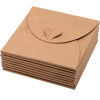 Picture of 25Pcs Retro Brown Kraft Paper CD DVD Sleeves Envelopes DVD Cardboard Storage Cases Keepers Holder with Heart Button for CD/DVD Packaging or Store