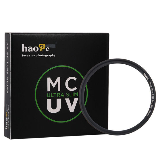 Picture of Haoge 58mm Ultra Slim MC UV Protection Multicoated Ultraviolet Lens Filter for Canon 800D 700D 200D 1300D 60D with EF-S 18-55mm f4-5.6 is, 55-250mm F4-5.6 is Lens