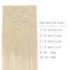 Picture of WENNALIFE Seamless Clip In Hair Extensions Human Hair, 16 Inch 130g 7pcs Bleach Blonde Real Hair Extensions Clip in Human Hair Invisible PU Skin Weft Natural Remy Human Hair Extensions