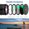 Picture of NEEWER 58mm 5-in-1 Magnetic Lens Filter Kit, Includes Neutral Density ND1000+MCUV+CPL+Adapter Ring+Filter Cap with 42-Layer Coating/Ultra Slim/Scratch Resistant HD Optical Glass&Water-Resistant Pouch