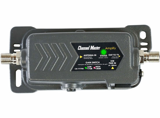 Picture of Channel Master CM-7777HD Amplify Adjustable Gain TV Antenna Preamplifier with LTE Filter | Indoor/Outdoor