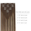 Picture of WENNALIFE Clip in Hair Extensions, 20 Inch 120g 7pcs Balayage Chocolate Brown to Honey Blonde Hair Extensions Clip in Human Hair Remy Clip in Hair Extensions Real Human Hair Double Weft