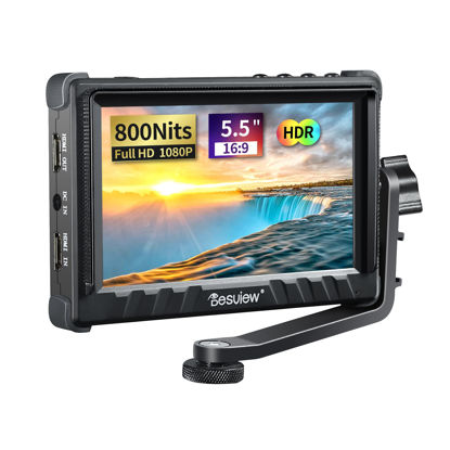 Picture of Desview P5II Camera Field Monitor - Outdoor Shooting Feature 800nits DSLR Accessories with 5.5inch Full HD IPS External Screen 4K HDMI in/Output 3D Lut Anti-Collision Corners to Protect The Equipment