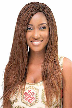 Picture of WOW BRAIDS Twisted Wigs, Micro Million Twist Wig - Color 30 - 18 Inches. Synthetic Hand Braided Wigs for Black Women.