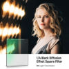 Picture of NEEWER 1/4 Black Diffusion Special Effect Square Mist Filter, 100x100mm Dreamy Cinematic Effect Filter 2mm Slim with Multi Coated HD Optical Glass, Filter Pouch for Portrait Photography