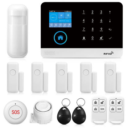 Picture of Wireless WiFi Smart Home Security DIY Alarm System with Motion Detector,Notifications with app,Door/Window Sensor, Siren,Compatible with Alexa,NO Monthly Fees (LW-103)