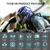 Picture of FreedConn Motorcycle Bluetooth Headset TCOM VB Motorcycle Helmet Speakers 3 Riders Paring 800M 2 Riders Talking Helmet Intercom for Motorbike/Universal Fitment/Music Sharing/FM/Hard&Soft Mic/2Pack