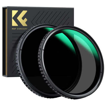 Picture of K&F Concept 55mm Variable ND Lens Filters Kit 1-5 Stops & 5-9 Stops (2 Pack) Adjustable Neutral Density Lens Filters Set for Camera Lens