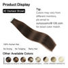 Picture of SUYYA Tape in Hair Extensions Human Hair Darkest Brown 28 Inch 60g/pack 20pcs Straight Seamless Skin Weft Tape in Real Human Hair Extensions(28inch #2 Darkest Brown)