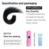 Picture of SUYYA Tape in Hair Extensions Human Hair Jet Black 28 Inch 60g/pack 20pcs Straight Seamless Skin Weft Tape in Real Human Hair Extensions(28inch #1 Jet Black)