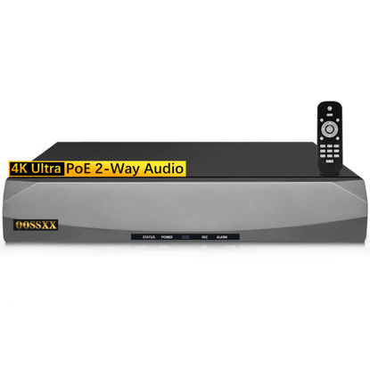 Picture of 4K / 8.0 Megapixel 8-Channel POE NVR Network Video Recorder, Supports up to 8 x 8MP/4K IP Cameras, Max 8 TB Hard Drive (HDD Not Included)