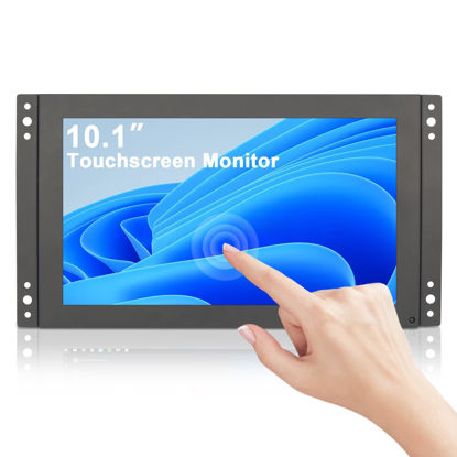 Picture of OSCY 10.1 Inch Touch Screen Small Monitor,1366x768 HD LCD Monitor with HDMI VGA BNC AV USB Input,Built in Speaker,Button and Remote Control Display Monitor for PC, CCTV Camera,Kiosk