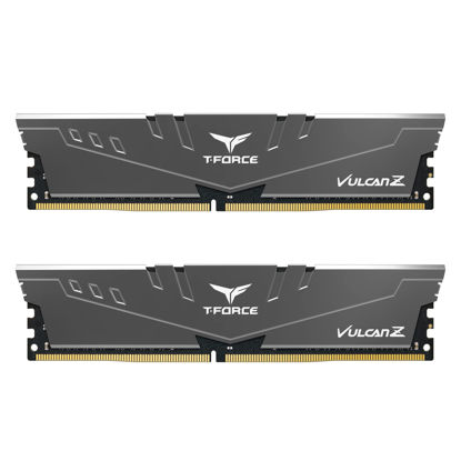 Picture of TEAMGROUP T-Force Vulcan Z DDR4 64GB Kit (2x32GB) 3600MHz (PC4-28800) CL18 Desktop Memory Module Ram (Gray) - TLZGD464G3600HC18JDC01