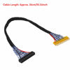 Picture of ASHATA LCD Screen LVDS Cable,5PCS 30Pin LVDS Cable 2 Channel 8-Bit Support 1280x1024 fpr 17/19inch TFT LCD Panel, LCD Screen LVDS Cable Professional Performance