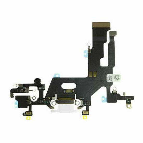 Picture of USB Charging Port Dock Connector Microphone Mic Flex Cable Module Replacement Compatible with iPhone 11 6.1 inch (White)