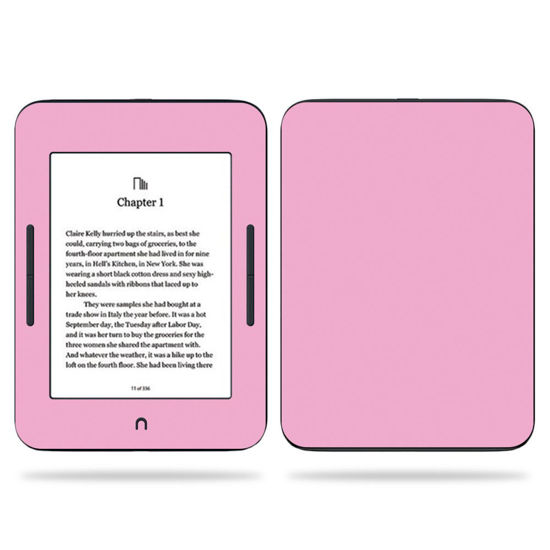 Picture of MightySkins Skin Compatible with Barnes & Noble Nook GlowLight 3 (2017) - Solid Pink | Protective, Durable, and Unique Vinyl Decal wrap Cover | Easy to Apply, Remove | Made in The USA