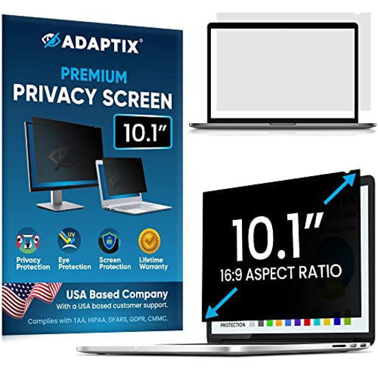 Picture of Adaptix Laptop Privacy Screen 10.1” - Information Protection Privacy Filter for Laptop - Anti-Glare, Anti-Scratch, Blocks 96% UV - Matte or Gloss Finish Privacy Screen Protector - 16:9 (APF10.1W9)