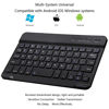 Picture of Ultra-Slim Bluetooth Keyboard Portable Mini Wireless Keyboard Rechargeable for Apple iPad iPhone Samsung Tablet Phone Smartphone iOS Android Windows (7 inch Black)