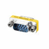 Picture of uxcell DB9 VGA Gender Changer 9 Pin Male to Male 2-Row Mini Gender Changer Coupler Adapter Connector for Serial Applications Blue Pack of 5